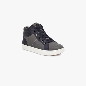 Ugg Boscoe Leather Kids Sneakers Grey (1450FJWQI)